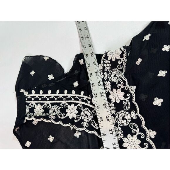 Vintage Y2k The Limited Top Womens Small Dainty Whimsy Floral Embroidered  Fairy - Picture 3 of 8